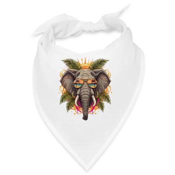 Elephanten-Sonnenbrille Tropen - Bandana - Weiß - Vorne
