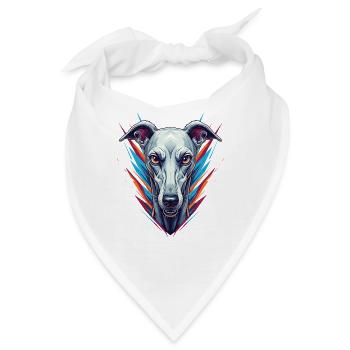 Neon Greyhound Ikone - Bandana - Weiß - Vorne