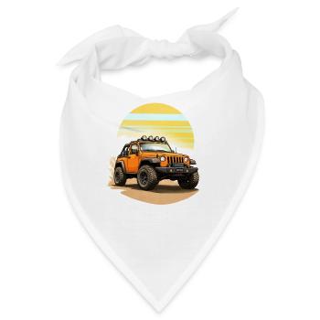 Offroad-4x4 Offroad-Auto orange - Bandana - Weiß - Vorne