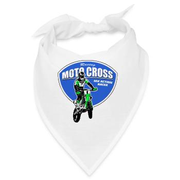 Moto Cross - Supercross - Moto Cross - Offroad - Bandana - Weiß - Vorne
