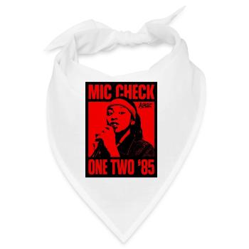 Mic Check One Two '85 Porträt - Bandana - Weiß - Vorne