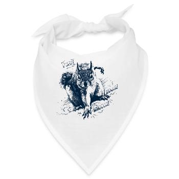 Eichhörnchen Superhero - Bandana - Weiß - Vorne