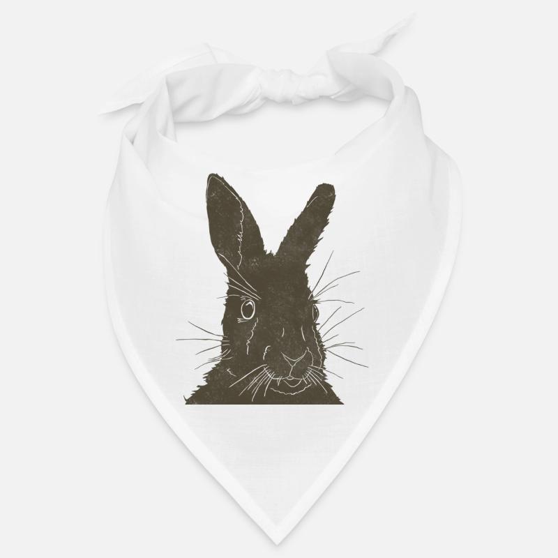 Silhouette de lapin Couleurs de la Terre Bandana