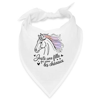  Juste Une Fille Qui Aime Les Chevaux - Bandana - Weiß - Vorne
