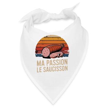  Ma Passion Le Saucisson Französische Wurstliebe - Bandana - Weiß - Vorne