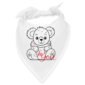 Teddy für dich - Bandana - Weiß - Vorne