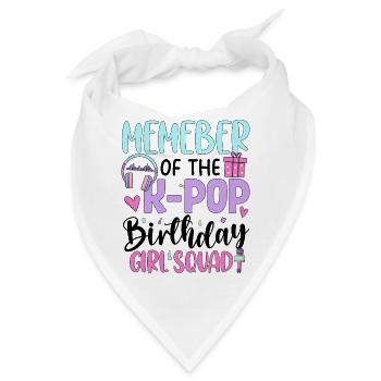 Member Of The K Pop Birthday Girl - Bandana - Weiß - Vorne