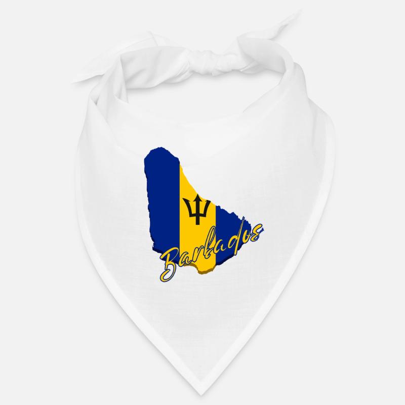 Carte du drapeau de la Barbade, j’adore la Barbade Bandana