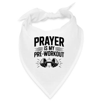 Gebet ist mein Pre-Workout - Bandana - Weiß - Vorne
