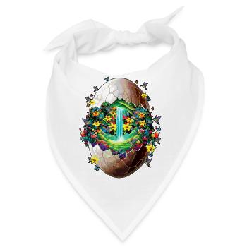 Eostre Frühlingsmond Frohes Oster-Ostara-Segen - Bandana - Weiß - Vorne