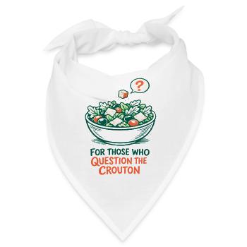 Crouton-Zweifel | Salat Humor Keto - Bandana - Weiß - Vorne