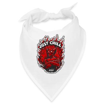 Inferno-Dämon Entspann dich einfach - Bandana - Weiß - Vorne