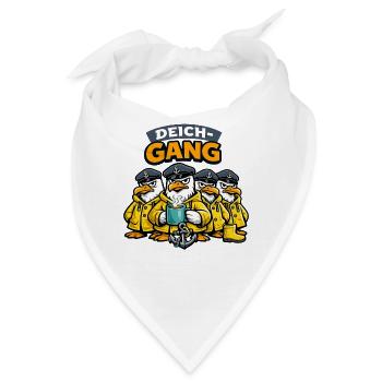 Deich-Gang Möwen Crew mit starkem Küstenhumor - Bandana - Weiß - Vorne