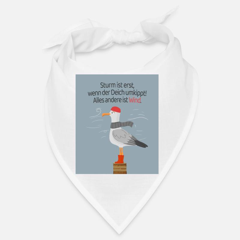 Norddeutscher Humor Deich Sturm Wind Spruch Bandana