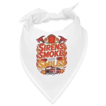Fire Lieutenant Sirens Smoke And Fire Department - Bandana - Weiß - Vorne