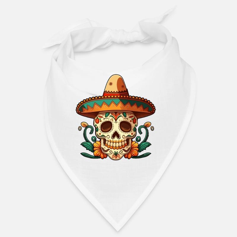 Crâne de sucre fleur Cinco de mayo Bandana