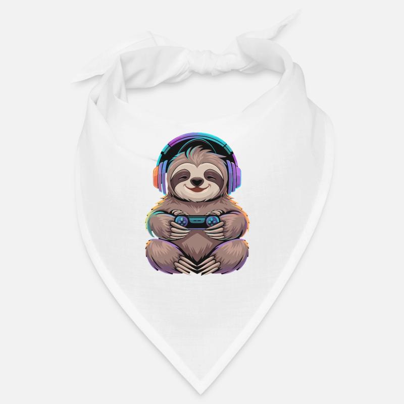  Faultier Gamer Mit Controller Und Bunter Bandana