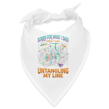 Entwirrte Schnur Angeln Humor - Bandana - Weiß - Vorne