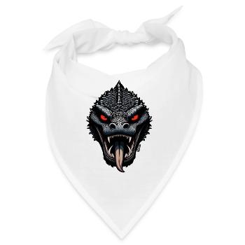 Crimson Inferno Drachenkopf - Bandana - Weiß - Vorne
