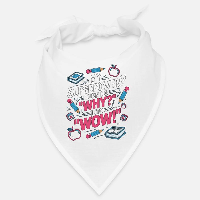 Elementary Teacher My Superpower Teaching Career Bandana