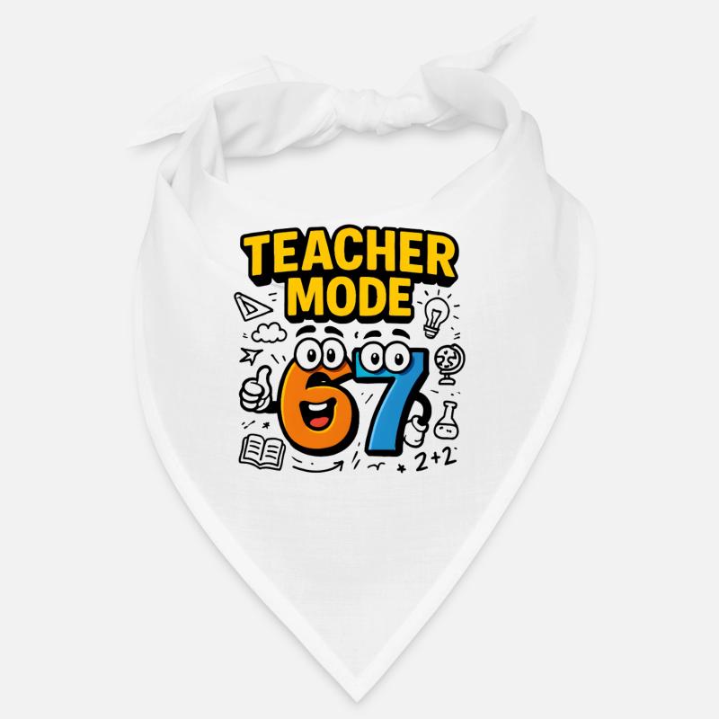 Six Seven 67 Enseignant École de mode Humour Drôle de mème Bandana