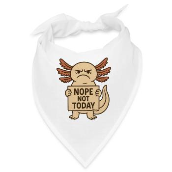 Axolotl Prokrastinator Schild Nein heute - Bandana - Weiß - Vorne