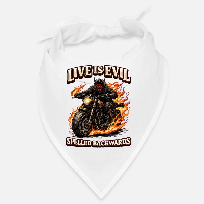 Live Is Evil Spelled Backwards Bandana