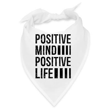 Positiver Geist positives Leben - Bandana - Weiß - Vorne