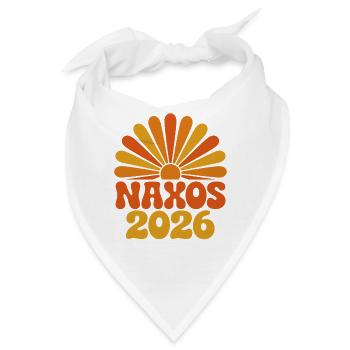 Naxos Sonnenuntergang 2026 - Bandana - Weiß - Vorne