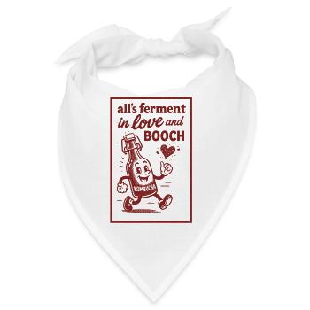 Alles fermentiert in Liebe | Kombucha Humor - Bandana - Weiß - Vorne
