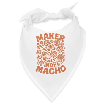 Macher statt Macho | Stricken Männer - Bandana - Weiß - Vorne