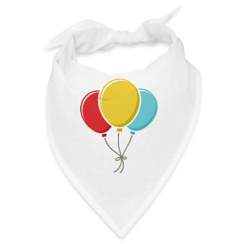 Luftballons - Bandana - Weiß - Vorne