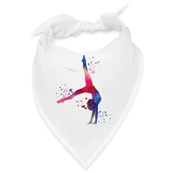 Gymnastin Mit Keulen Rhythmische Sportgymnastik - Bandana - Weiß - Vorne
