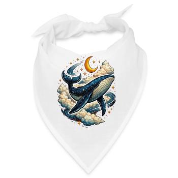 Himmlischer Wal in den Wolken - Bandana - Weiß - Vorne