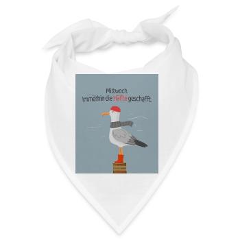Mittwoch Immerhin Die Hälfte Ist Geschafft Poster - Bandana - Weiß - Vorne