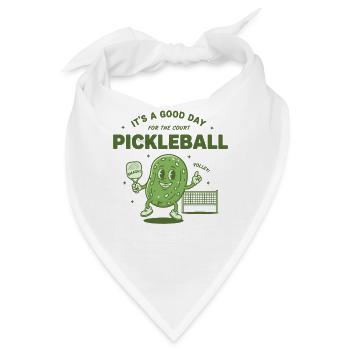 Pickleball: Es ist ein guter Tag für den Hof. Lustig. - Bandana - Weiß - Vorne