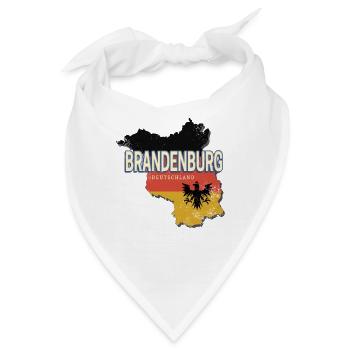 Brandenburg Deutschland Retro Bundesland Landkarte - Bandana - Weiß - Vorne