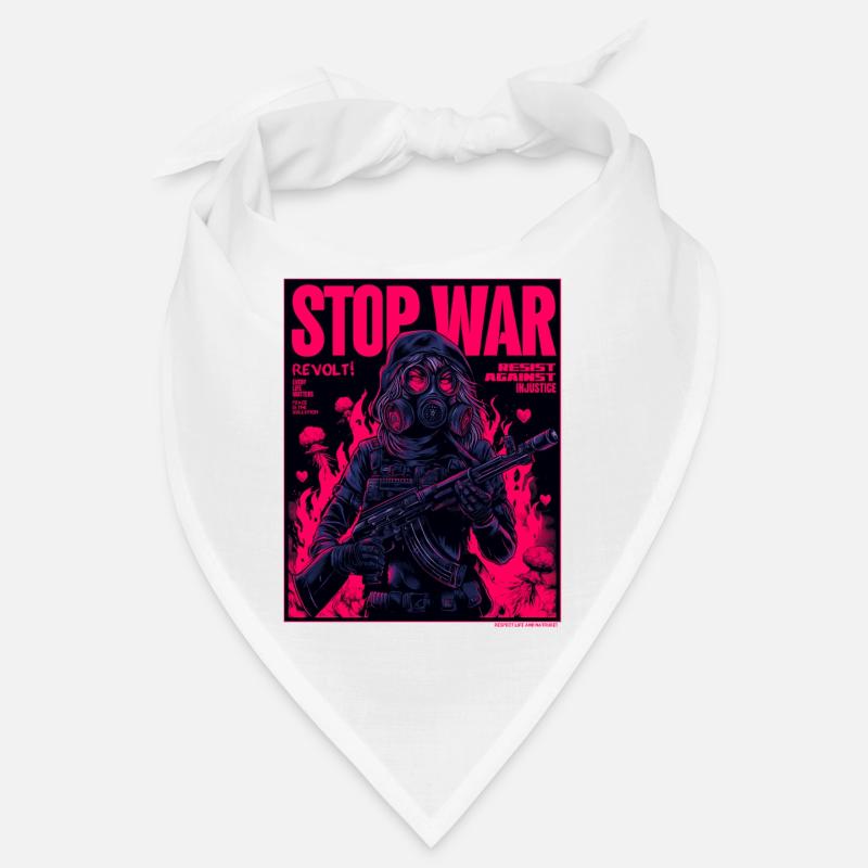 Neon Stop-War Protest Bandana