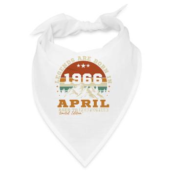 April 1966 Vintage-Geburtstagsgeschenk - Bandana - Weiß - Vorne