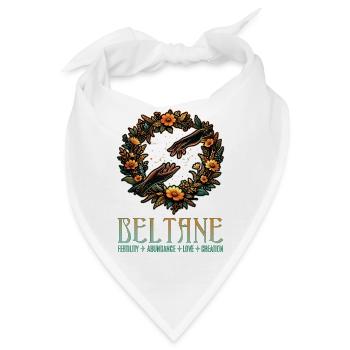 Beltane Fruchtbarkeit Fülle Liebe Erschaffung Sommer - Bandana - Weiß - Vorne