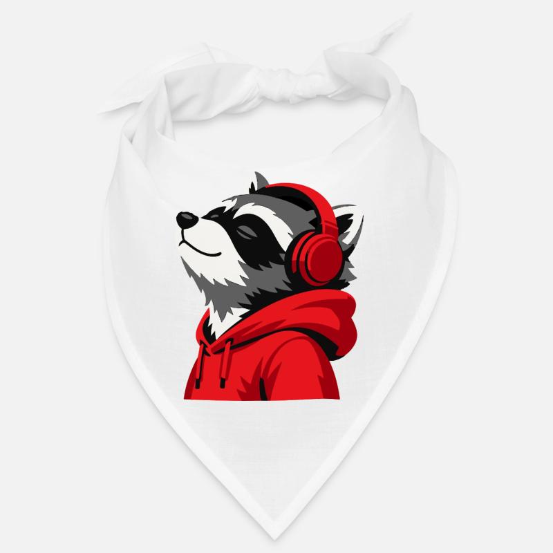 Mascotte du raton laveur bat un sweat à capuche Bandana
