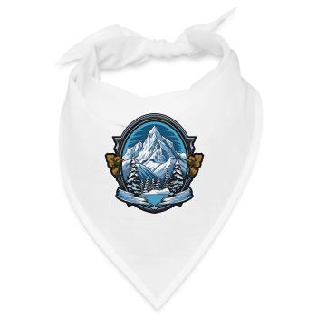 Berge Winterlandschaft Emblem - Bandana - Weiß - Vorne
