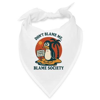 Inselpinguin-Satire-Tee - Bandana - Weiß - Vorne