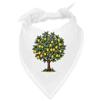 Vintage-Zitronenbaum - Bandana - Weiß - Vorne