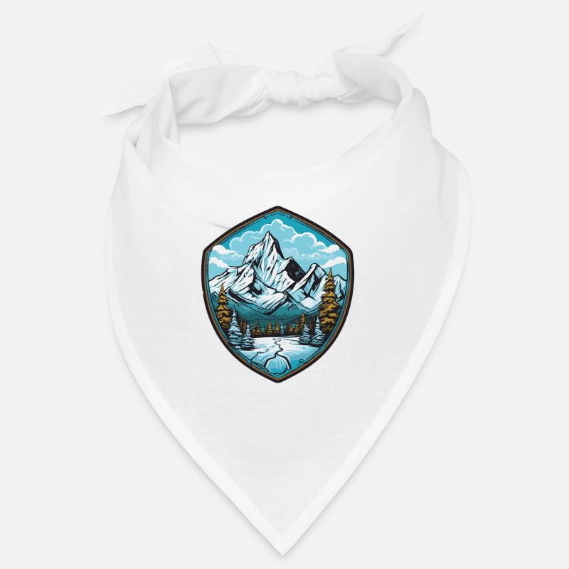Bergsee Shield Berglandschaft Wald Bandana