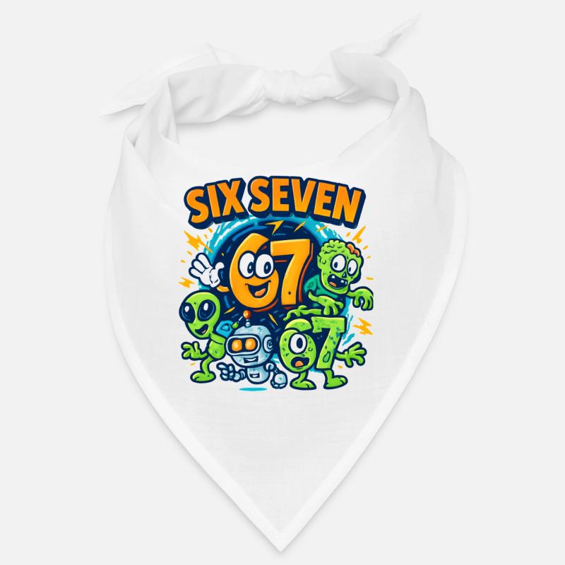 Six Seven 67 Italian Brainrot Nerd Humor Funny Bandana