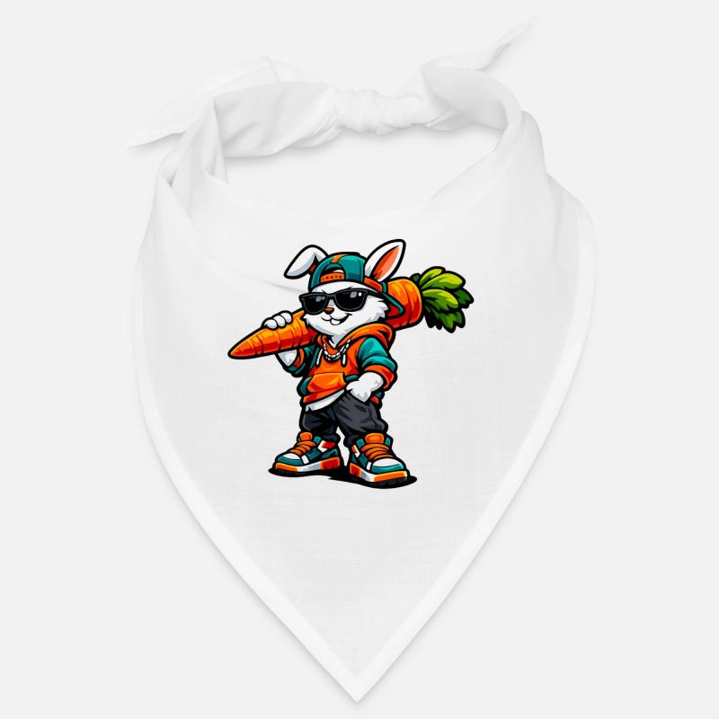 Funny Easter Bunny with Carrot Rabbit Bandana