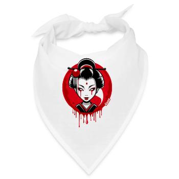 Geisha Nachtmond - Bandana - Weiß - Vorne