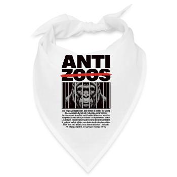 Save Animals Shirt Gorilla Tierschutz - Bandana - Weiß - Vorne