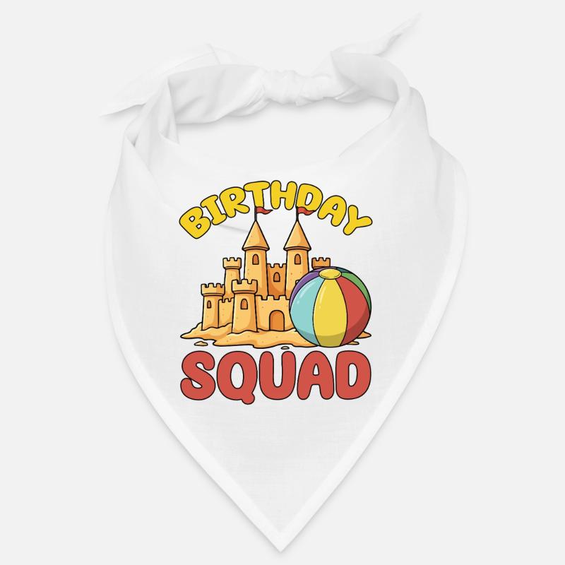 Birthday Squad Beach Summer Cruise Sand Castle Bandana